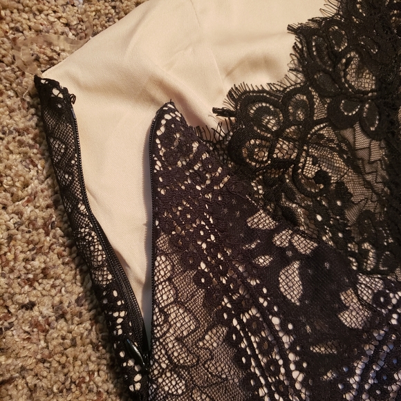 Francesca's XS black nude lace dress - Picture 4 of 6